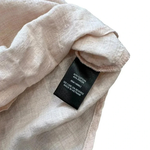 Torrid Peach Blush Textured Woven Cotton Button Up Blouse 2X - Picture 4 of 5